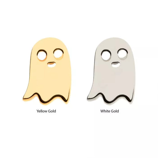 14Kt Gold Threadless with Ghost Top
