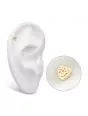 14Kt Yellow Gold Threadless Hammered Heart Top