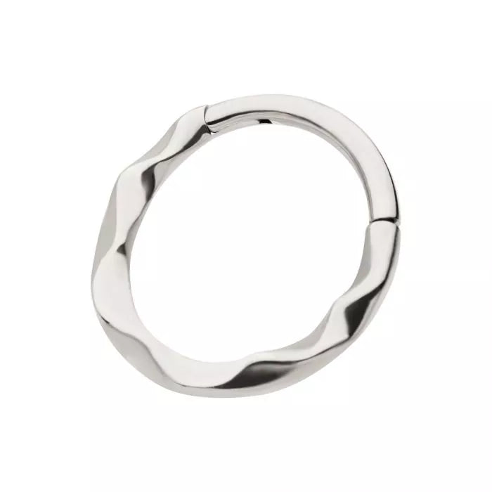 16g Wavy Design Hoop Hinged Segment Clicker