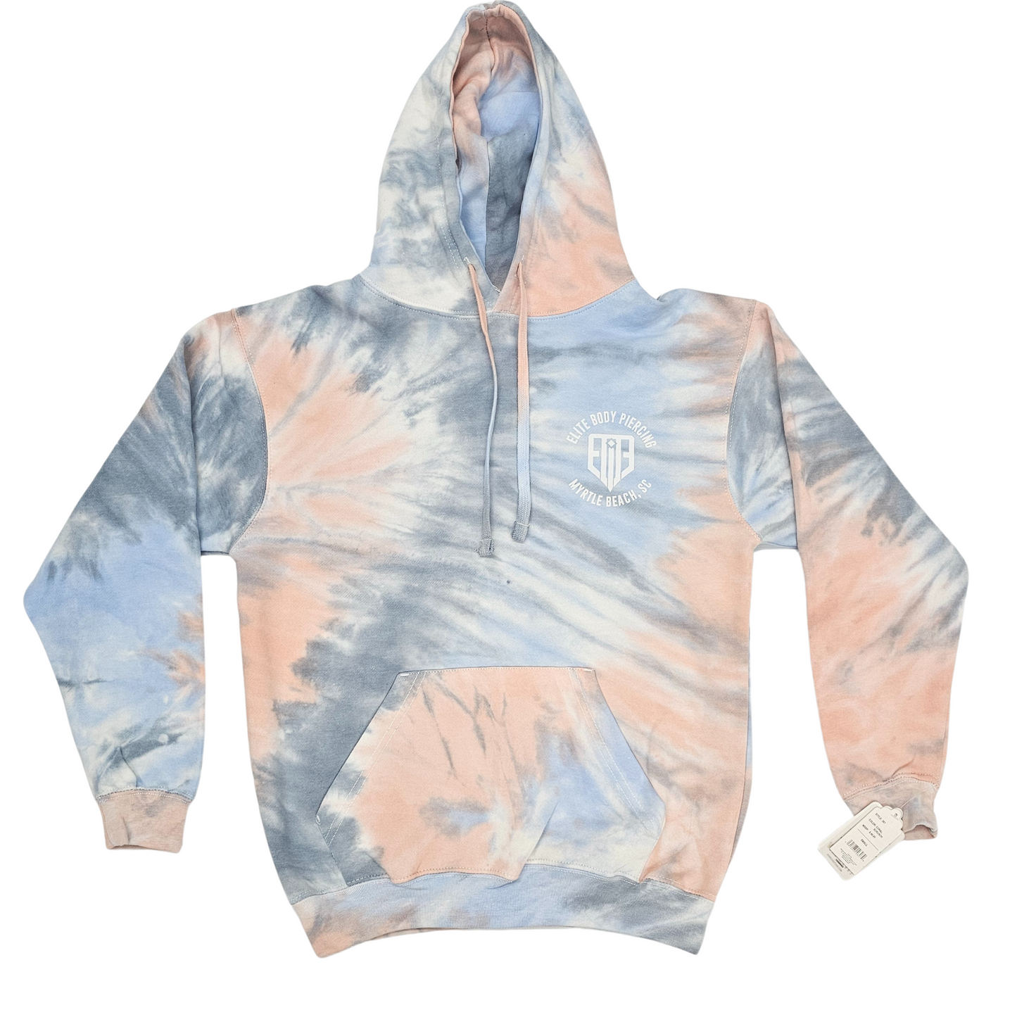 Coral Scrunch Tie-dye Hoodie