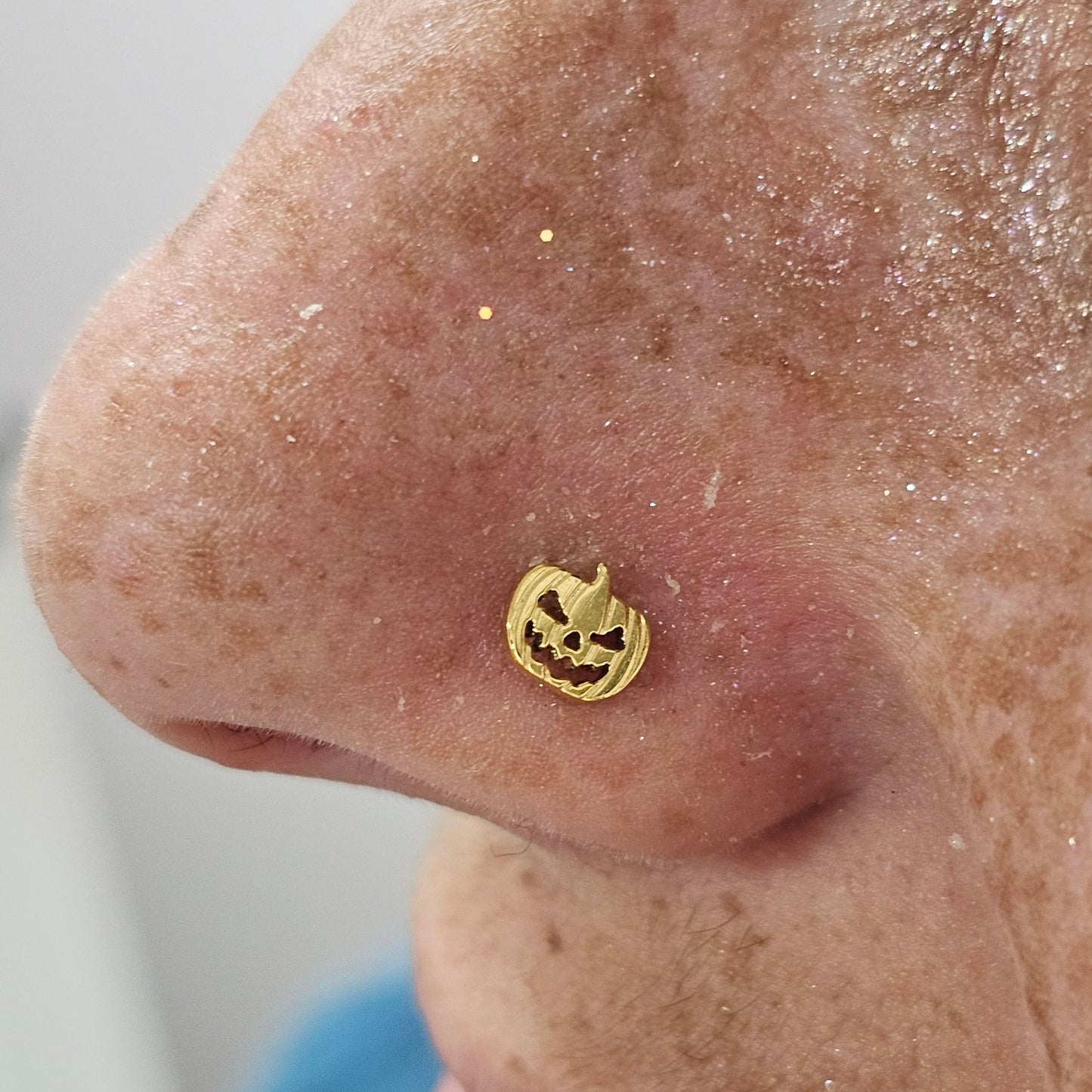 24Kt Gold PVD Titanium Threadless Pumpkin Top