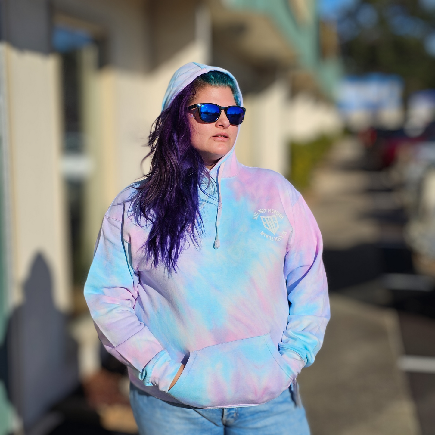 Berry Scrunch Tie-dye Hoodie