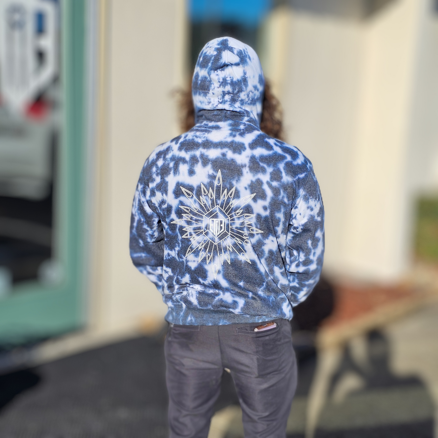 Charcoal/Navy Tie-dye Hoodie