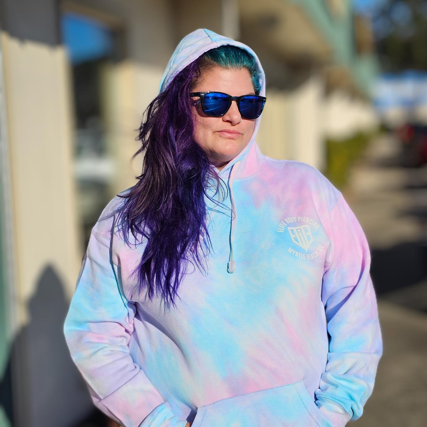 Berry Scrunch Tie-dye Hoodie