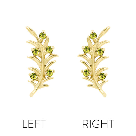 14k Gold Threadless Olive Branch Top