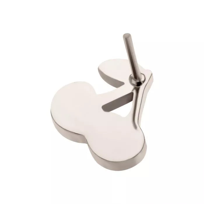 Titanium Threadless Enamel Cherry Top