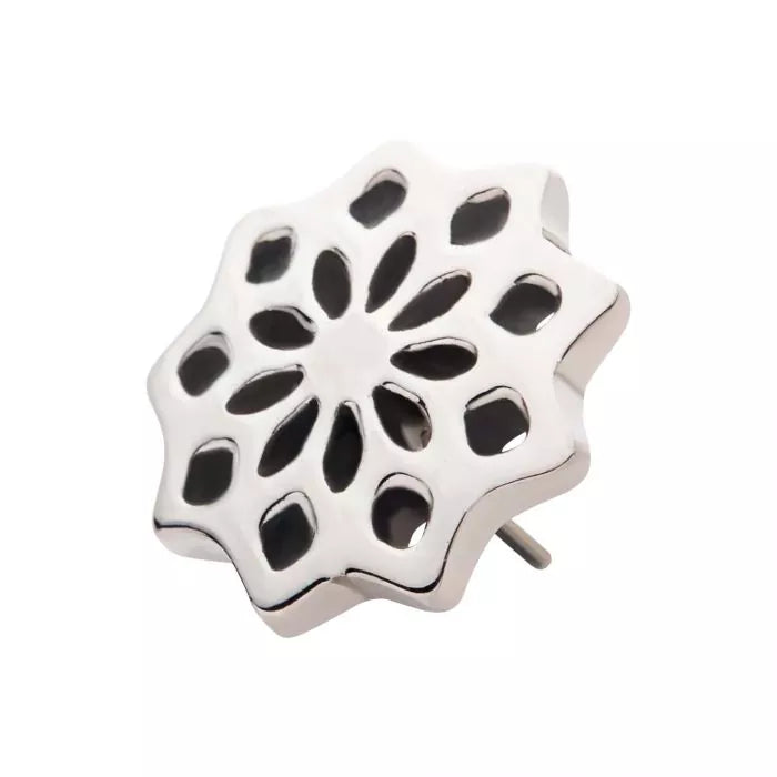 Titanium Threadless Mandala Flower Top