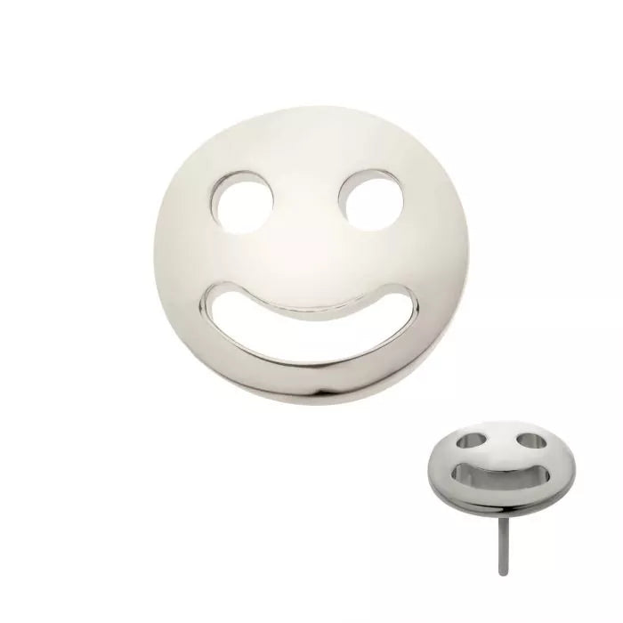 Titanium Threadless Smiley Face Emoji Top