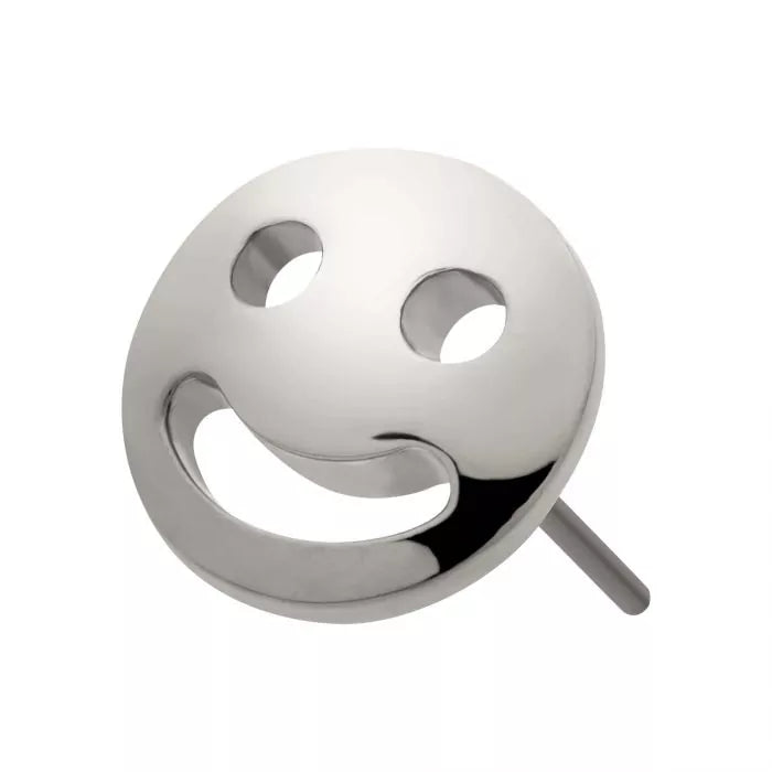 Titanium Threadless Smiley Face Emoji Top