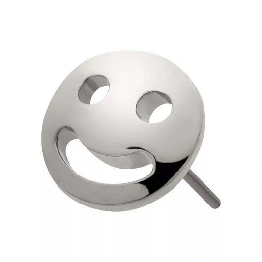 Titanium Threadless Smiley Face Emoji Top