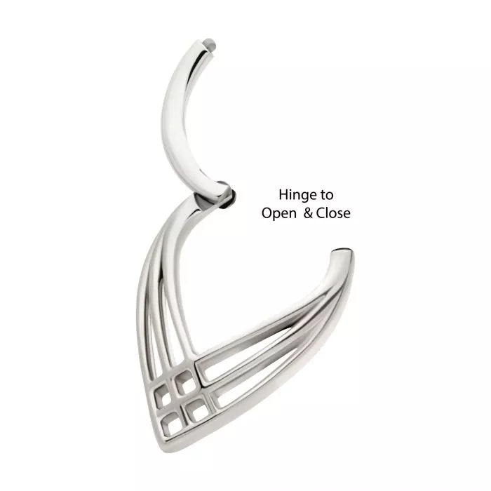 Triple Cross Pattern Weave Front Facing Hinged Segment Clicker