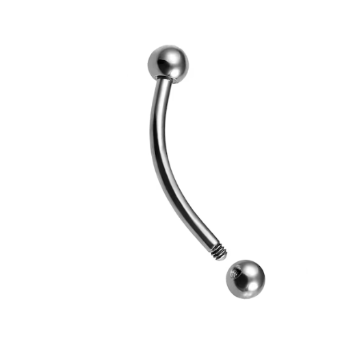 Surgical Steel Externally Threaded Curved Barbells