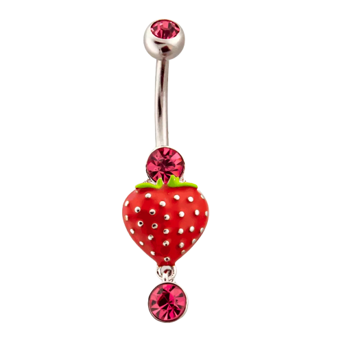 Gem Strawberry Navel Ring