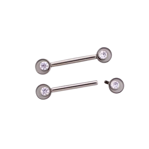 Nipple piercing 2025 titanium bars