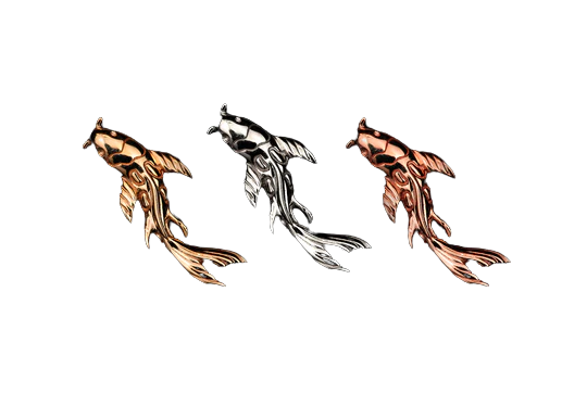 14k Gold Threadless Koi Fish Top
