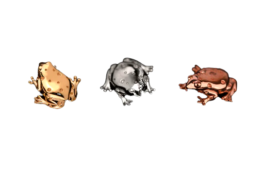 14k Gold Threadless Frog Top