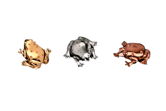 14k Gold Threadless Frog Top