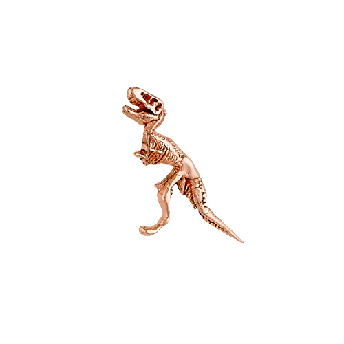 14k Gold Threadless T-Rex Dinosaur Top