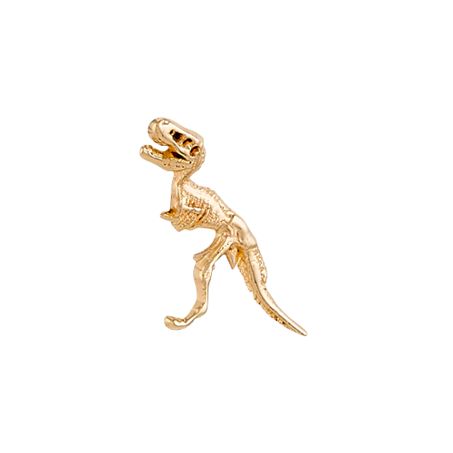 14k Gold Threadless T-Rex Dinosaur Top
