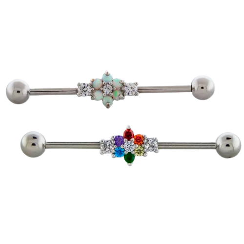 Gem Flower Industrial Barbell