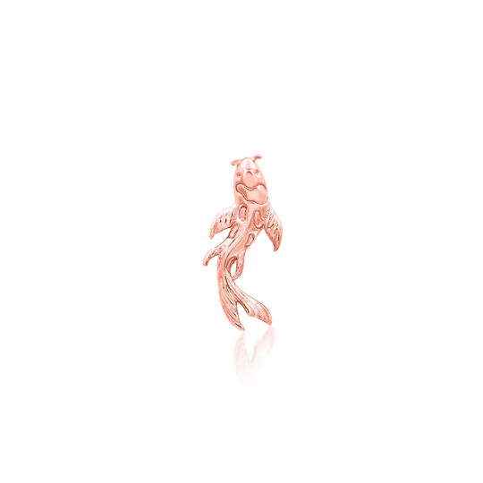 14k Gold Threadless Koi Fish Top