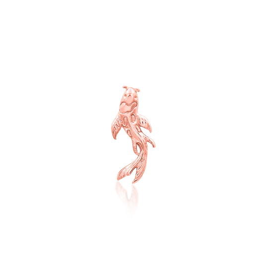 14k Gold Threadless Koi Fish Top