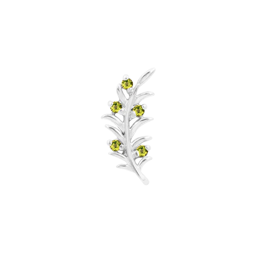 14k Gold Threadless Olive Branch Top
