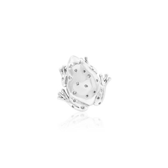 14k Gold Threadless Frog Top