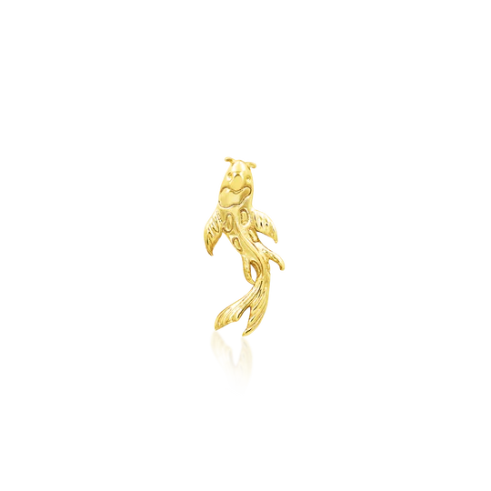 14k Gold Threadless Koi Fish Top