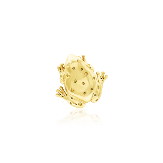 14k Gold Threadless Frog Top