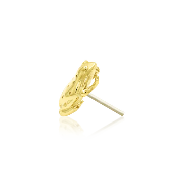 14k Gold Threadless Frog Top