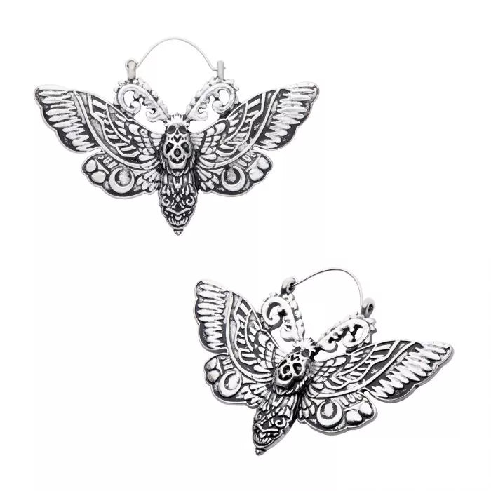 Deathmoth Skull Hanger Earrings