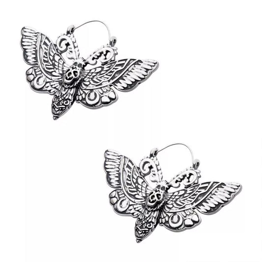 Deathmoth Skull Hanger Earrings