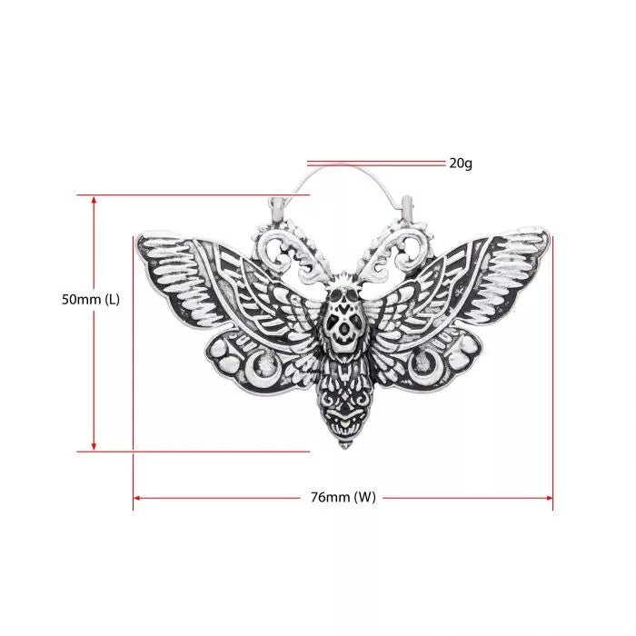 Deathmoth Skull Hanger Earrings