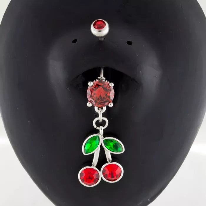 Gem Cherry Navel Ring