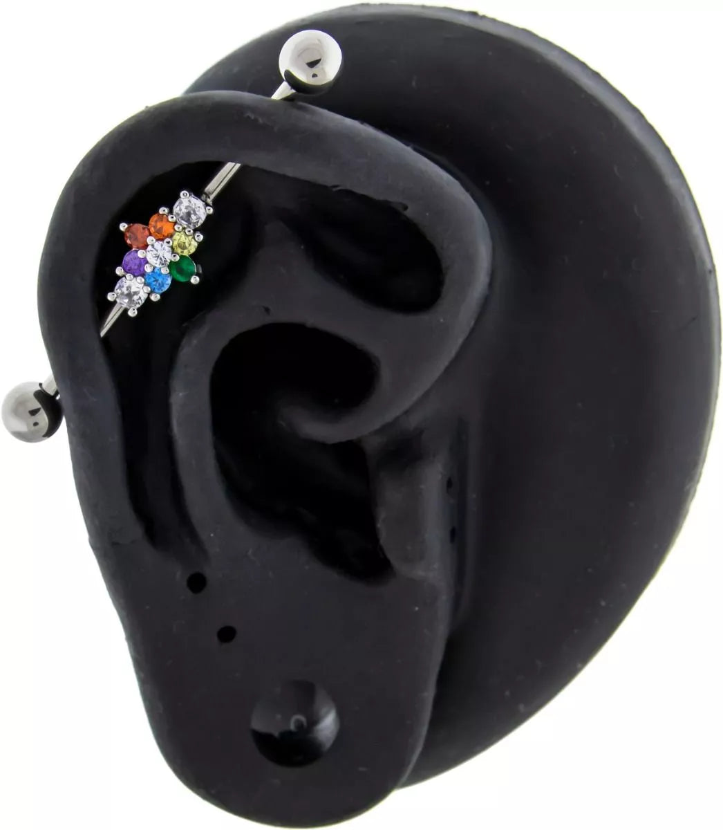 Gem Flower Industrial Barbell