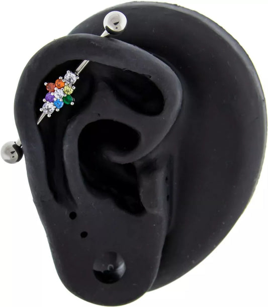 Gem Flower Industrial Barbell