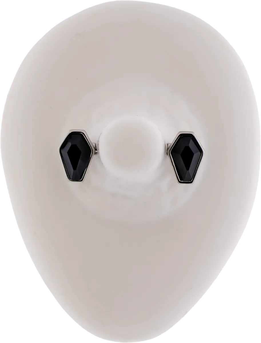 Black Coffin Gem Nipple Bar