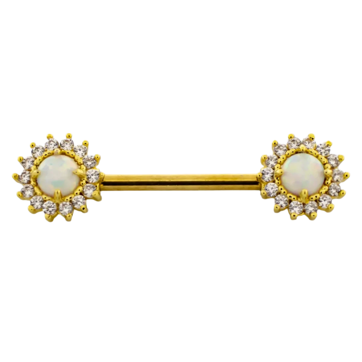 Gem & Opal Sun Nipple Bars