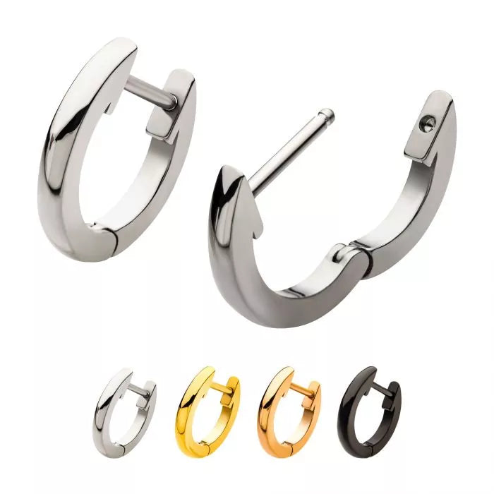 Stainless Steel Huggie Earrings