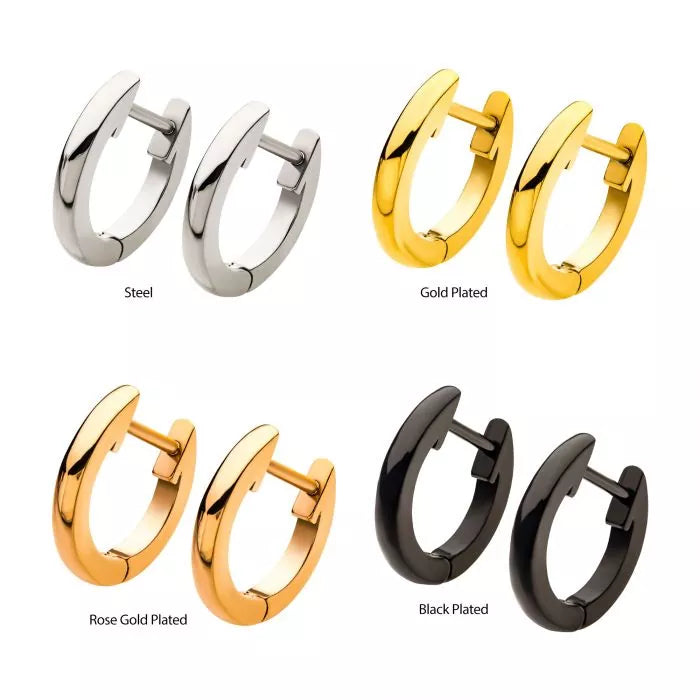 Stainless Steel Huggie Earrings