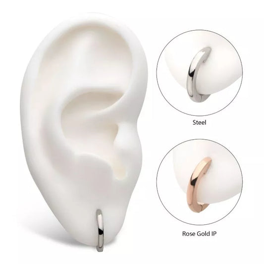 Stainless Steel Huggie Earrings