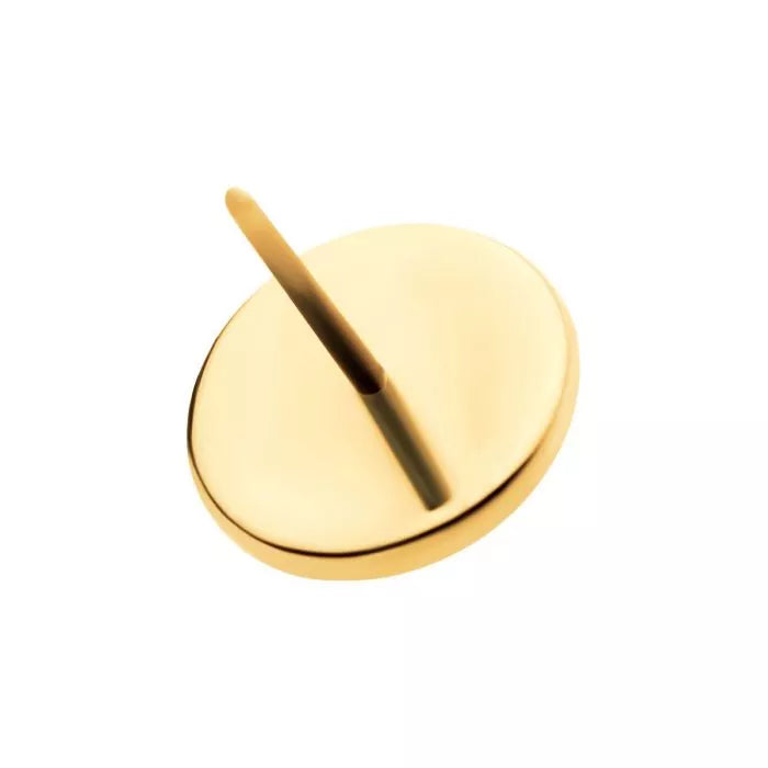 24Kt Gold PVD Titanium Threadless Hammered Disk Top