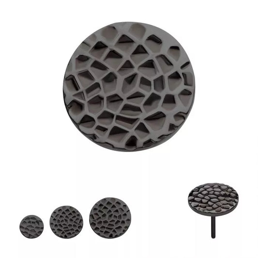 Black PVD Titanium Threadless Hammered Disk Top