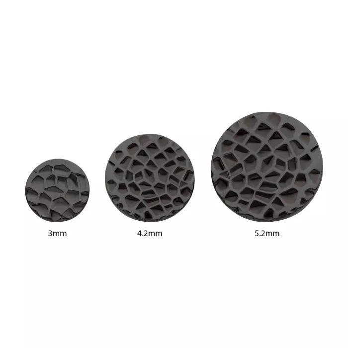 Black PVD Titanium Threadless Hammered Disk Top