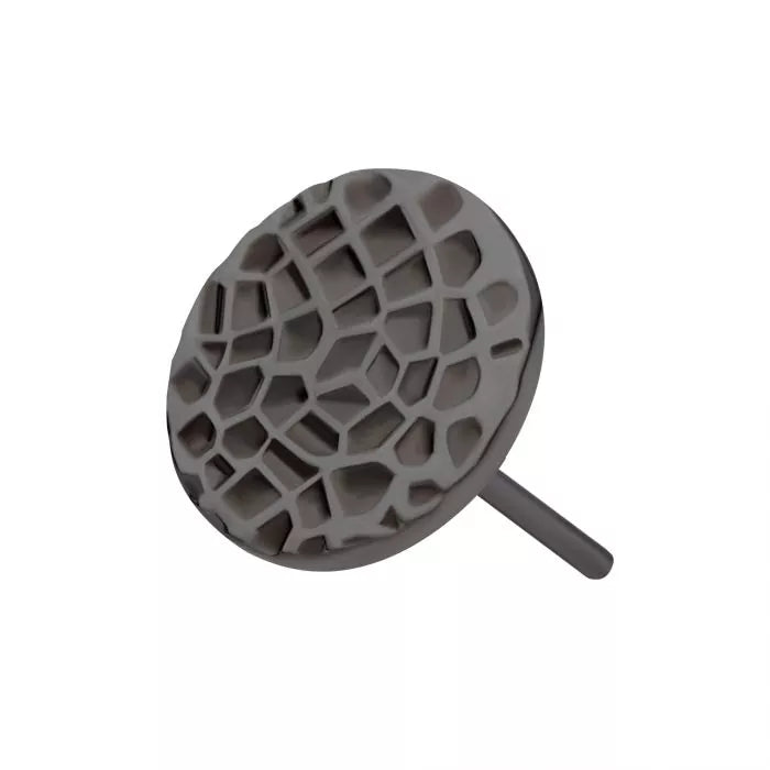 Black PVD Titanium Threadless Hammered Disk Top