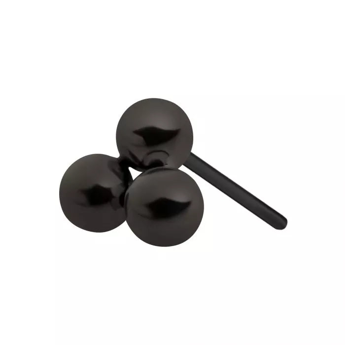 Black PVD Titanium Threadless Trinity Ball Top