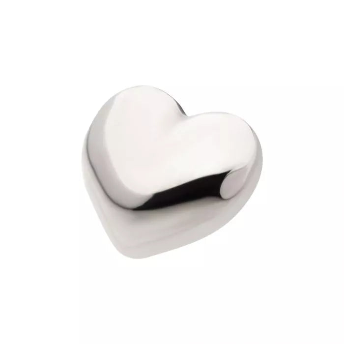 Titanium Threadless Puffed Heart Top