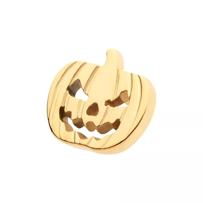 24Kt Gold PVD Titanium Threadless Pumpkin Top