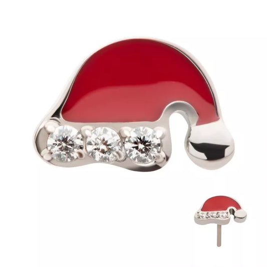 Titanium Gemmed Santa Hat Top